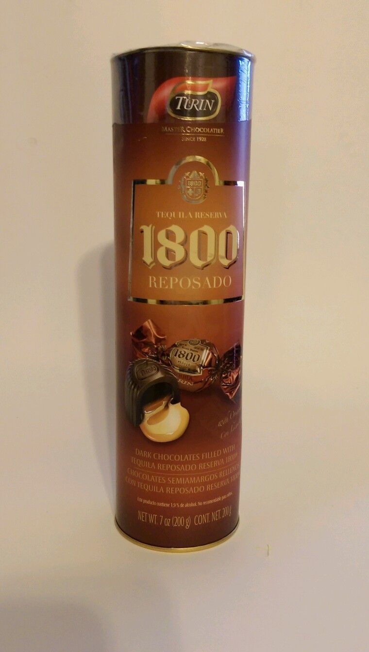 Turin Chocolates Filled with Tequila 1800 Reposado, 7 Oz. Other