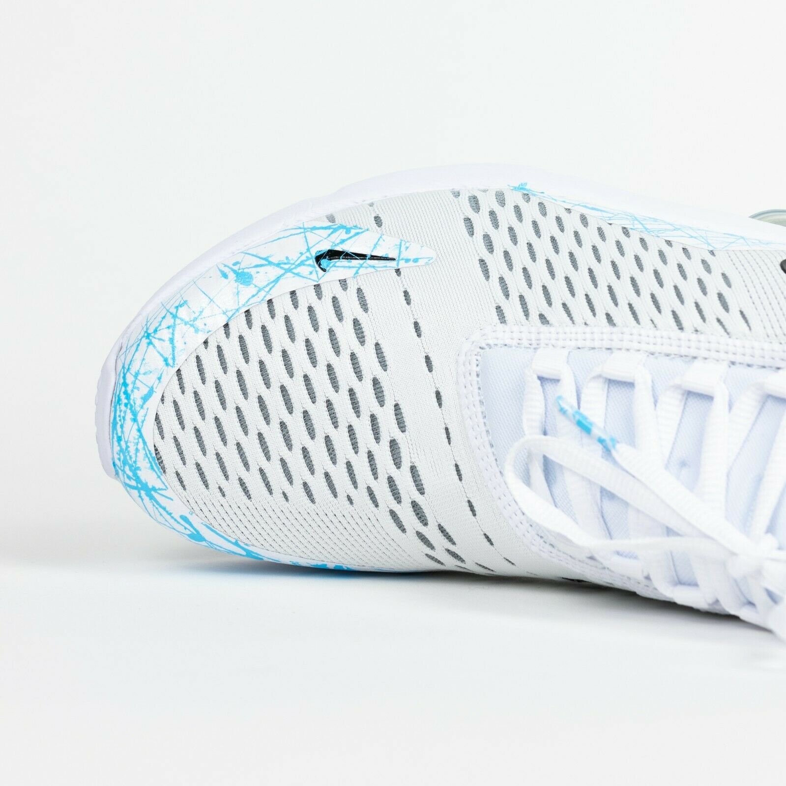 Nike Air Max 270 White Mens Low Top Custom 'Tiff' Shoes Running All Sizes 4-14 - Athletic