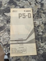Vintage Canon P5-D Electronic Calculator Instructions Only - $4.95
