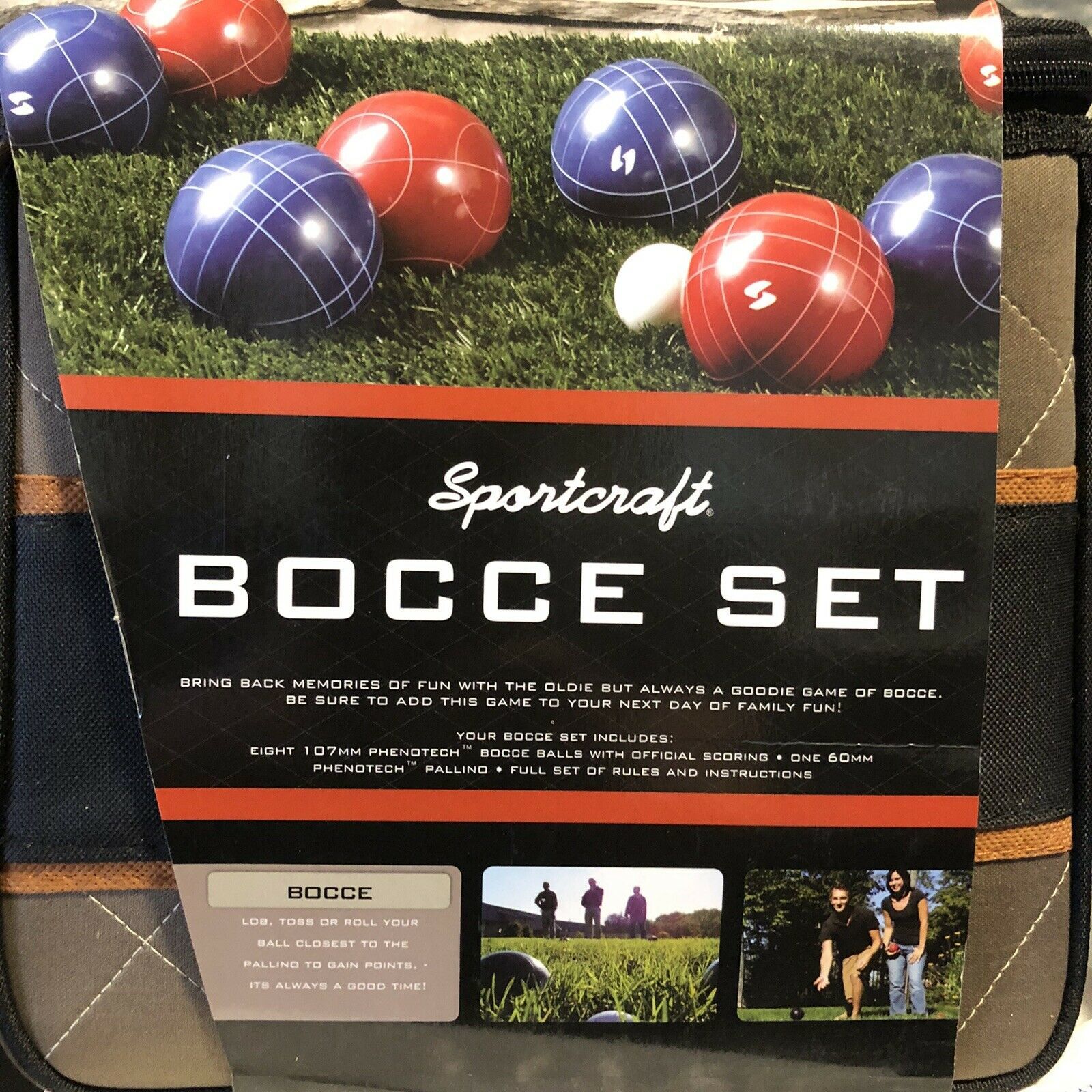 Sportcraft Bocce Set with Case New Bocce Ball