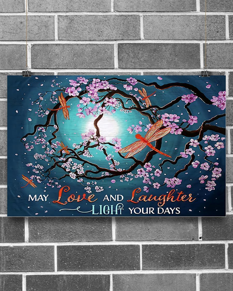 Dragonfly May Love And Laughter Light Your Days Canvas Decor - $49.99