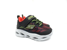 Skechers Boy's S Light: Vortex-Flash Athletic Sneakers 400030N Black/Red Size 5 - $28.49