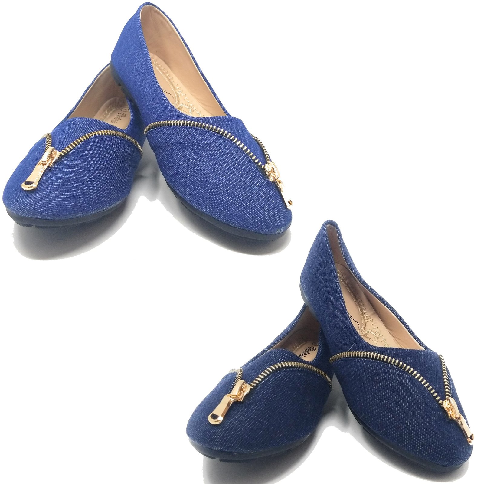 denim ballet flats