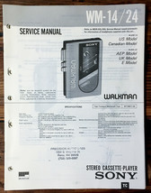Sony WM-14 WM-24 Cassette Service Manual *Original* - $19.25