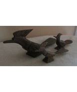 Large Carved Ironwood Roadrunners Sculpture Figurine with 2 babies!! - £22.82 GBP