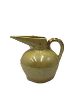 Mid Century Modern Lusterware Bird Vase Real 22KT Gold 8 X 6.5 Inch - $19.79