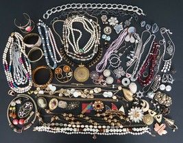Vtg 85 pc high end costume jewelry lot - 925 Trifari Coro BSK Clara Beau Roman - $299.99