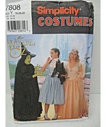 Simplicity 7808 Sewing Patterns Uncut Halloween Wizard Oz Size Y 18 20 2... - $9.89
