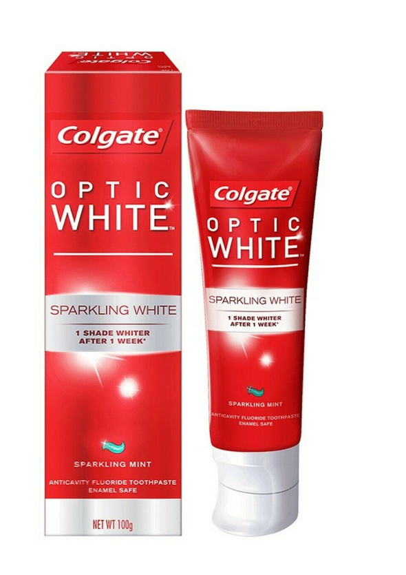 10 X COLGATE OPTIC WHITE SPARKLING WHITE 100g Fight Cavities DHL SHIPPING