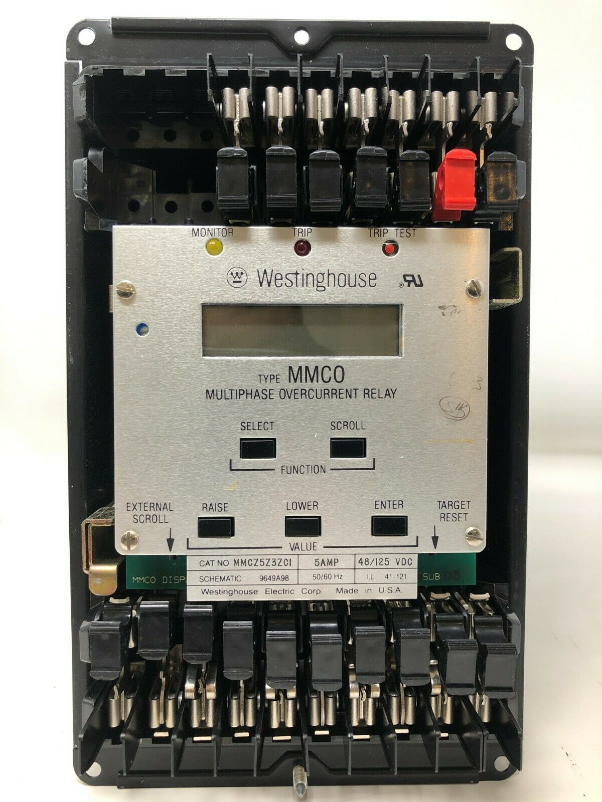 WESTINGHOUSE ABB MMCO MULTIPHASE OVERCURRENT RELAY MMCZ5Z3ZC1 (USED