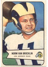 1954 Bowman #8 Norm Van Brocklin LA Rams EX Excellent  - $25.00