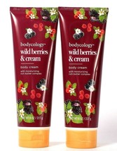 2 Bodycology 8 Oz Wild Berries & Cream Moisture Rich Butter Complex Body Cream