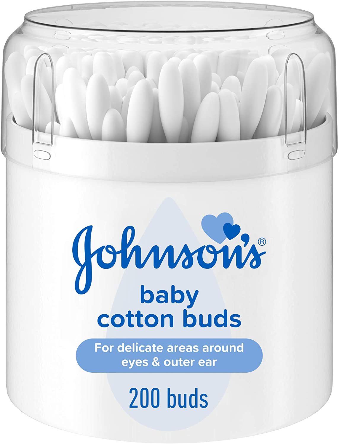 New Johnson's Baby Cotton Buds - 1 X 200 Drum