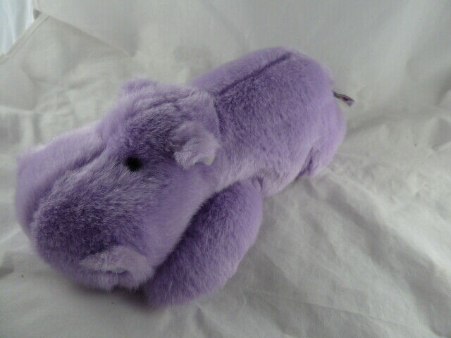 stuffed purple hippopotamus