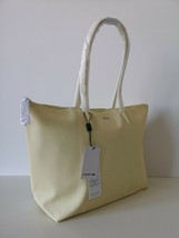 NWT LACOSTE Flan Light Yellow Shopping Bag Purse Handbag Large NF1888PO - $96.99