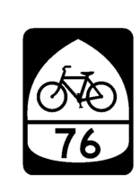 US Bicycle Route 76 Sticker R3179 Highway Sign - $1.45+
