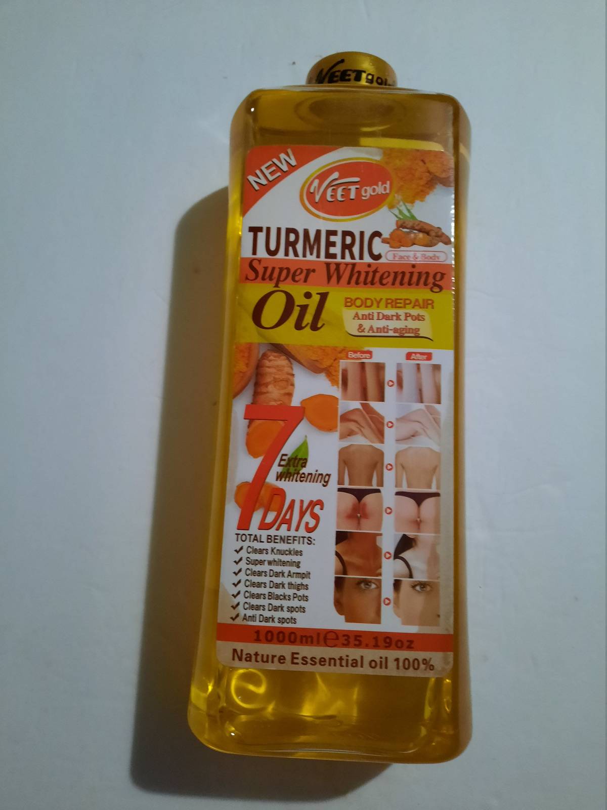 VEET GOLD Turmeric  face and body whitening/body repair Anti dark spots oil