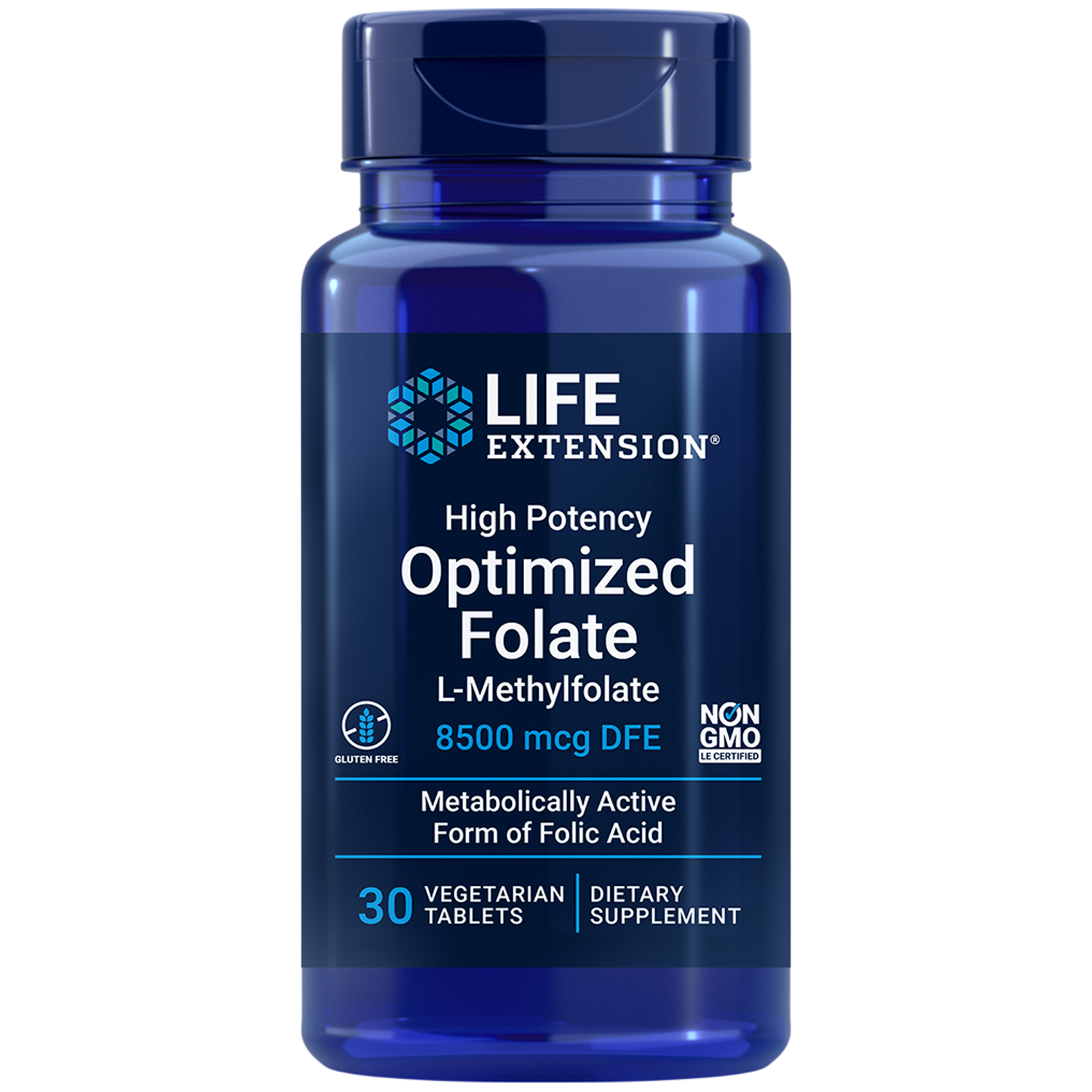 L-Methylfolate 8500mcg High Potency Optimized Folate Life Extension 30 pills