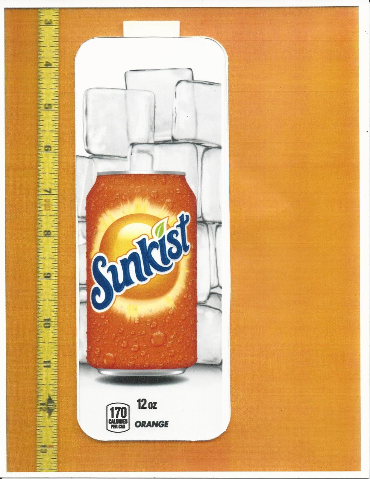 Coke Chameleon Size Sunkist Orange 12 oz CAN Soda Vending Machine