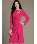 V1514 Vogue Sewing Patterns Misses&#39; Mock-Wrap Cutout Dress Close Fitting... - $22.43