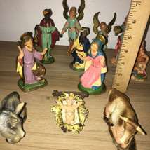 Vintage Lot of 11 Fontanini Figurines Depose Italy 1980s Nativity Figure... - $132.30