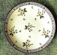 Antique RIDGWAY Staffordshire Floral Plate 10.75&quot; Bright Bohemian Rim ci... - $31.35