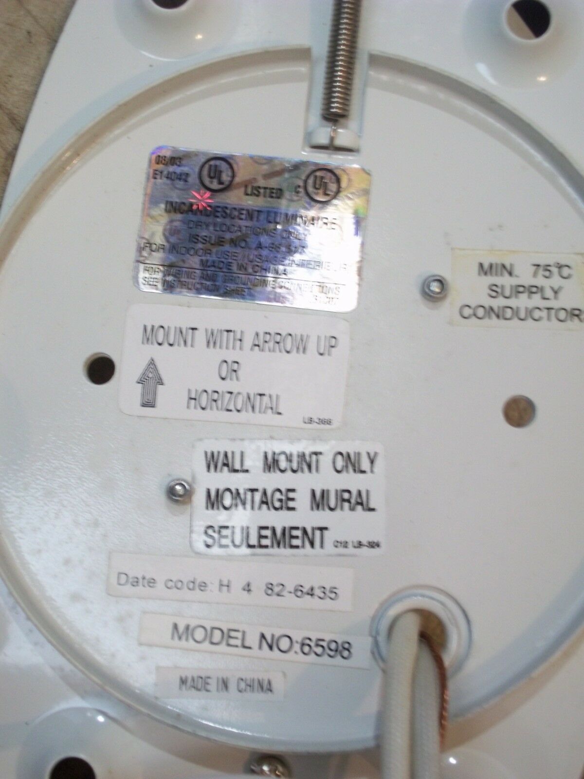 NEW INCANDESCENT LUMINAIRE E14042 6598 INDOOR CEILING LIGHTING FIXTURE