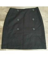 Women&#39;s Size 2 Dress Skirt Ann Taylor Black Button Up Career Above Knee ... - $12.71