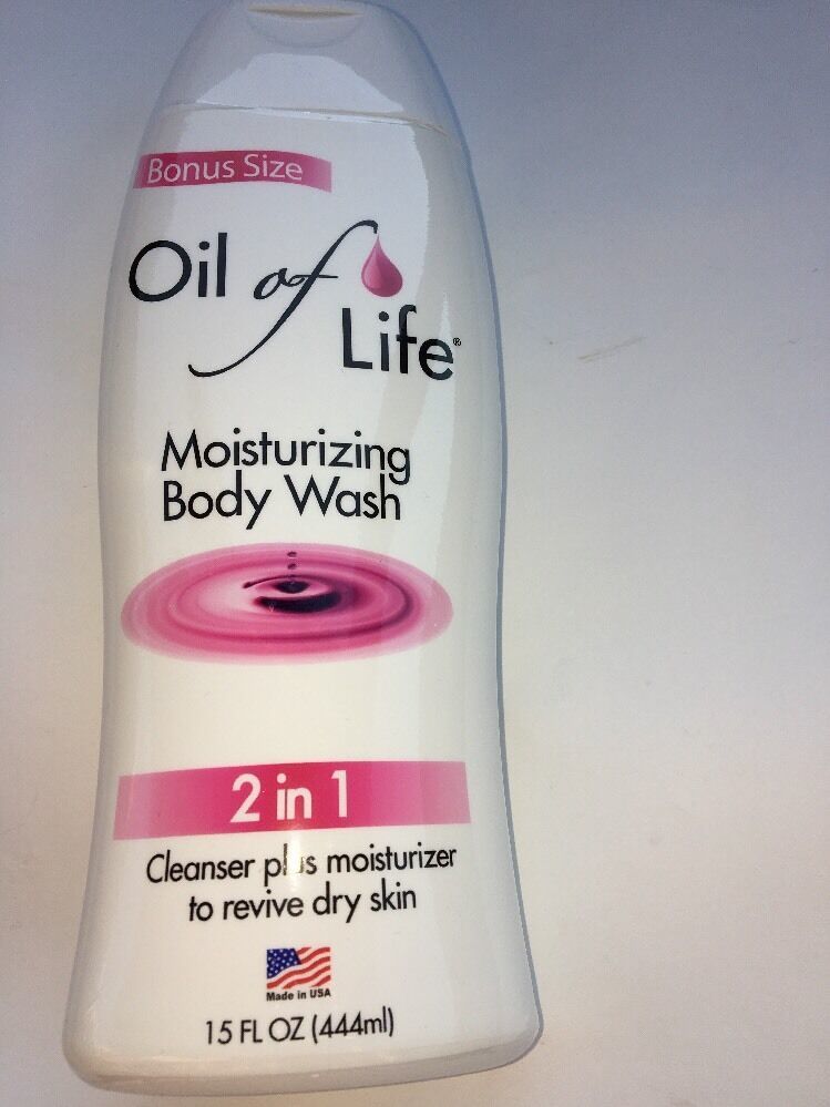 Oil of Life Moisturizing Body Wash 2 in 1 Cleanser + Moisturizer for Dry Skin