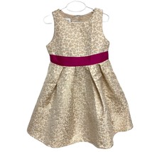 Special editions dress girls metallic gold dress size 6 sleeveless - $16.58