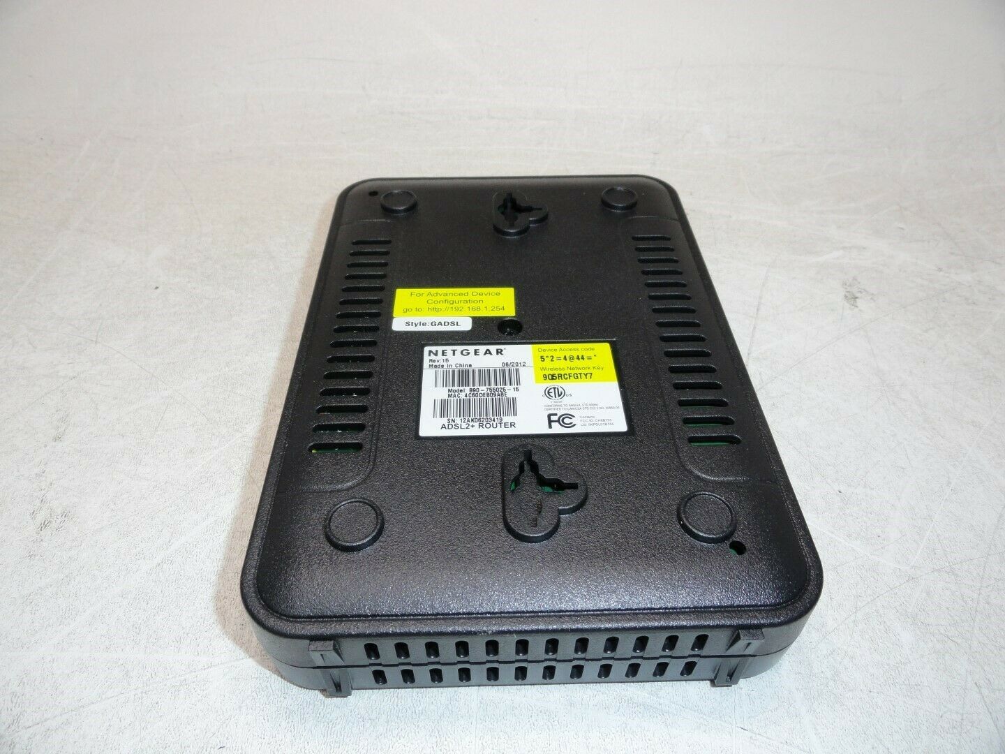 AT T 7550 Netgear B90 755025 15 DSL Modem Router Modem Router Combos