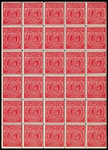 1920&#39;s Postage Production Test Block of 30 Stamps - Stuart Katz - $600.00