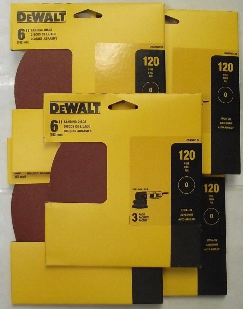 Roll of 100 6/" Stick-On Aluminum Oxide Sand Paper Discs with Resin Back 120 Grit