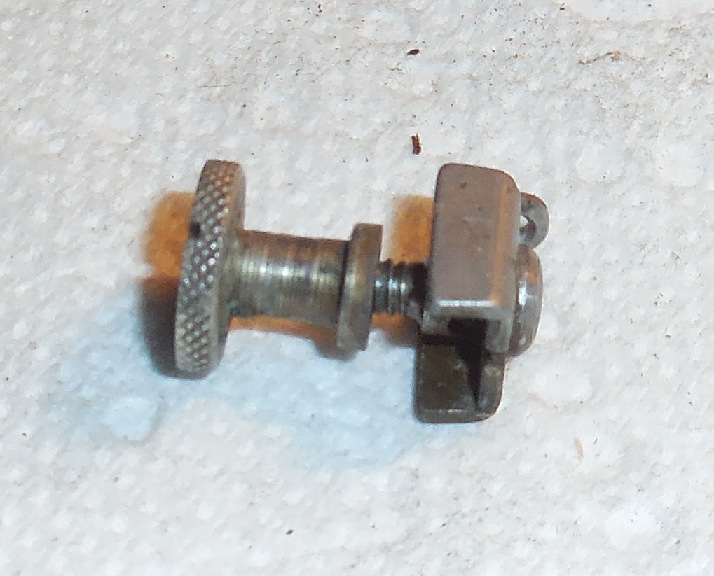 White Rotary Needle Clamp Two Part Used Working Parts - $12.50