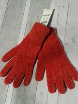 Charter Club Solid Chenille Gloves in Red NEW - $6.60