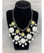 Chunky Ivory White Beaded Necklace Costume Jewelry (1907) - $15.00