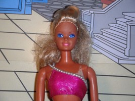 1966 Vintage Barbie Doll Faded Tan Lines Blonde Hair Blue Eyes Funky Pan... - $39.59