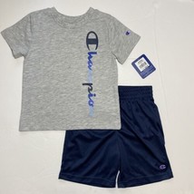 Champion Boys Vertical Script Tee Shirt & Shorts Set Outfit Sz 5 - $20.00