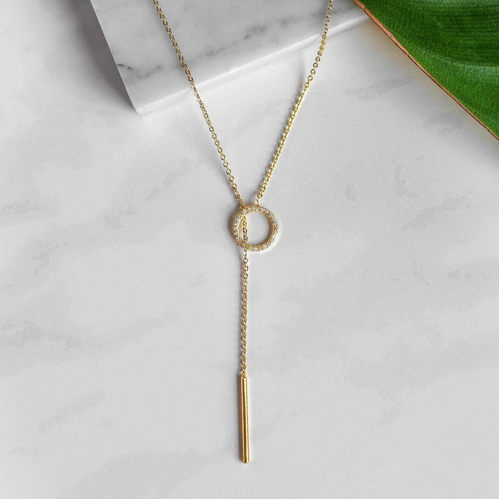 Benevolence LA Lariat Necklace Y Gold Necklace For Women Pendant Chain