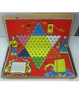 Vintage Chinese Checkers Board game Toy Warren Games Built Rite Original... - $17.75