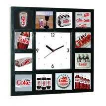 Diet Coke Can Bottle Diner Sign clock with 12 pics - $31.67