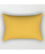 Dark Golden Yellow Mustard Solid Color Rectangle Throw Pillows - $34.99+