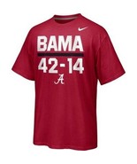 Alabama Crimson Tide 42-14 Final 2012 BCS Champions t-shirt Nike new Rol... - $21.24