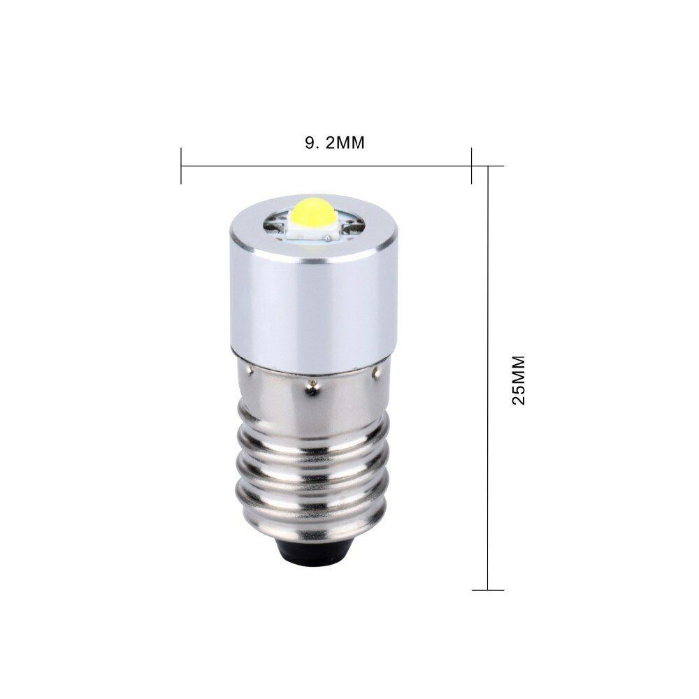 1W E10 Led Flashlight Bulb Lantern Light positive and negative polarity