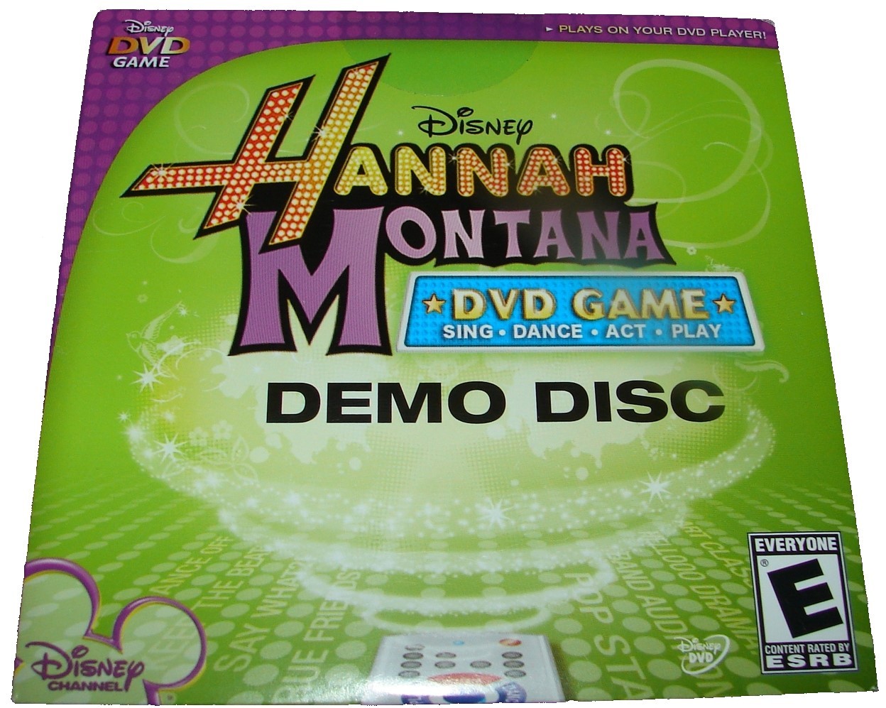 Walt Disney HANNAH MONTANA DVD Game DEMO DISC Movie Promotional Item
