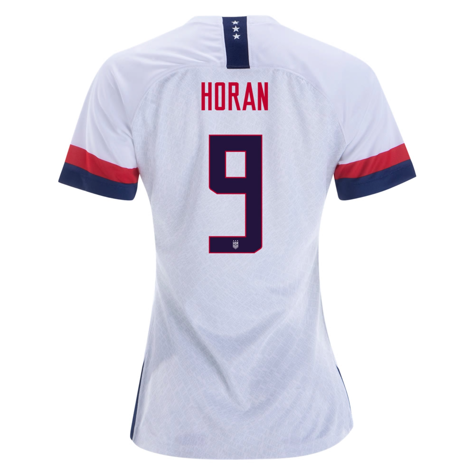 NIKE LINDSEY HORAN USA 2019 WORLD CUP 3 STAR WOMEN'S WHITE WOMENS JERSEY PATCHES - Soccer-World Cup