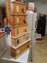 Handmade Five door stacked Storage Cabinet,Table Top,multi-stained,made ... - $186.02