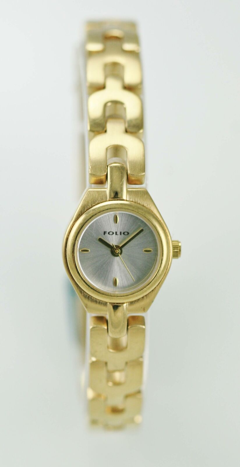 Folio Relic Watch Womens Gold Stainless Steel Water Resist White ...