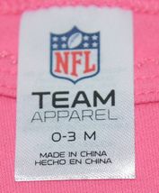 NFL Team Apparel Cincinnati Bengals 0 3 Month Pink Baby Bodysuit image 3