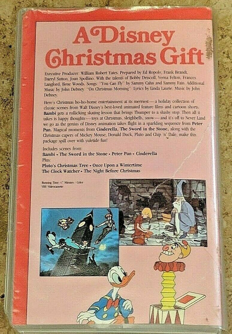 Walt Disney A DISNEY CHRISTMAS GIFT 1982 Animated VHS Movie RARE